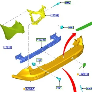 Bestseller Zderzak tylni transit connect 2013FORD - wyprzedaż