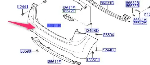 Zderzak tylny 2009 2019 KIA Szybka dostawa