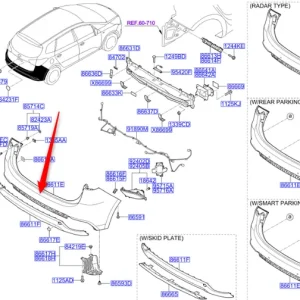 Zderzak tylny 2016 2018 Premium
