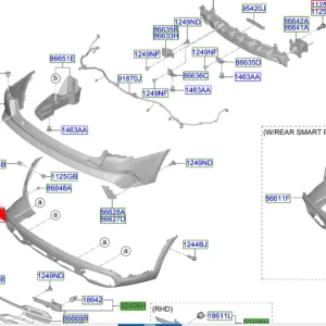 Zderzak tylny dolny Kia Sorento Hybrid 20-23 Nowość
