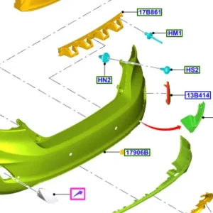 Do wyczerpania zapasów Zderzak tylny fiesta 2017FORD