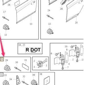 Zestaw okładzin izolacyjnych drzwi przednich XC60 Volvo Dostępne od ręki