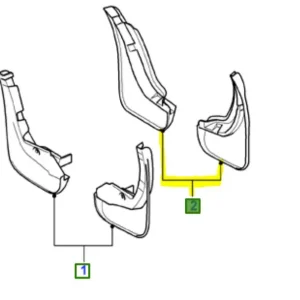 Zestaw chlapaczy tylnych Ford KA 2008 2016 Wybór klientów