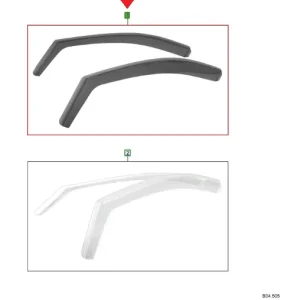 Zestaw deflektor powietrza szyb bocznych przednich Premium