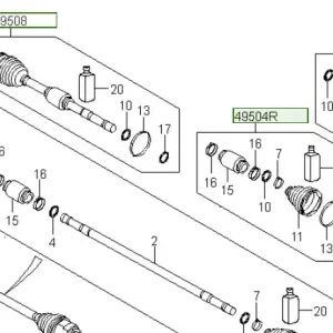 Zestaw osłon przedniej osi prawa strona Hyundai I20 (2018) - wyprzedaż Ograniczona ilość