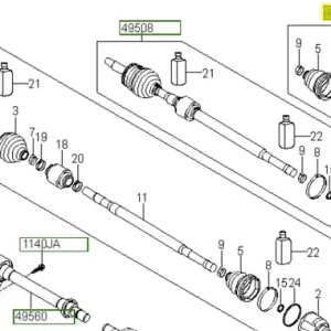 Oferta limitowana Zestaw osłon przedniej osi prawa strona Hyundai I30 - wyprzedaż