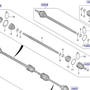 Zestaw osłon przedniej półosi prawej Niro / Soul Electric - wyprzedaż Tylko dziś