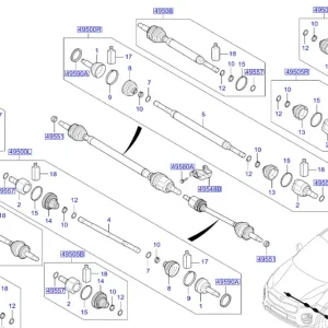 Obniżka ceny Zestaw osłon przegubu przedniego KIA Sportage (2015-2022) - wyprzedaż