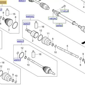 Dostępne od ręki Zestaw osłon przegubu zewnętrznych przód KIA Niro Hybrid (2016-2022)