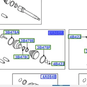 Nie przegap Zestaw osłony przegubu lewego Ford Focus MK2 / Cmax