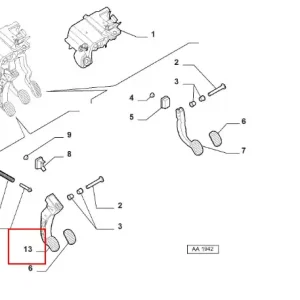 Taniej Zestaw pedał sprzęgła Alfa Romeo Giulietta - wyprzedaż