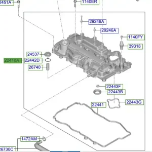 Zestaw pokrywy zaworów Kia ProCeed 20-25 Bezpieczna płatność