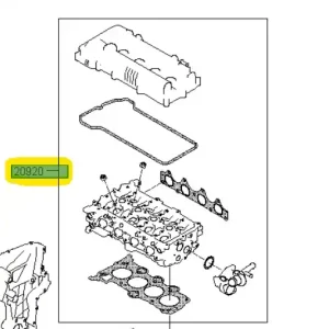 Obniżka ceny Zestaw uszczelek głowicy silnika Hyundai I30 - wyprzedaż