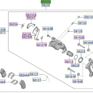 Okazja Zestaw zacisk hamulcowy lewy tył Kia ProCeed 20-25