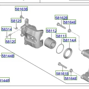 Ekspresowa dostawa Zestaw zacisku hamulcowego lewego przedniego Kia Sportage 21 25