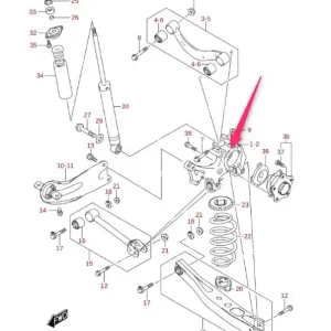 Zwrotnica lewy tył kizashi A6B424 Suzuki Bezpieczne zakupy