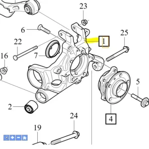 Zwrotnica zawieszenia tylnego Volvo S90 V90 S90L 2017 Szybka wysyłka