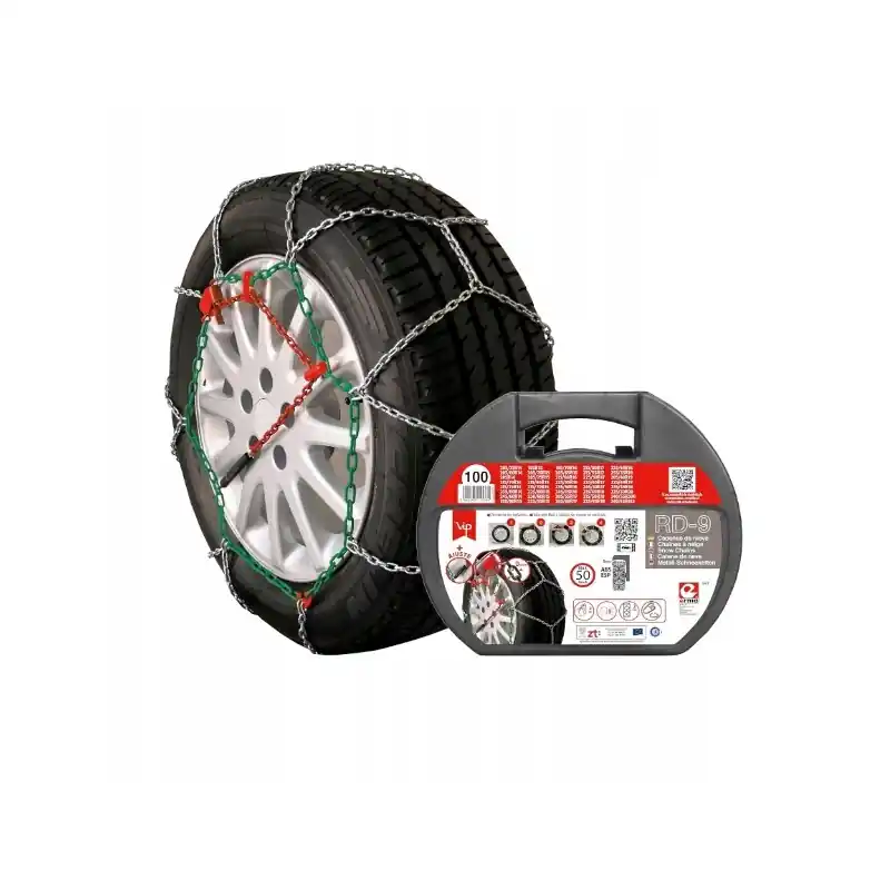 Wyjątkowa oferta RD-9 Łańcuchy śniegowe metalowe 9mm nr 100 2 sztuki