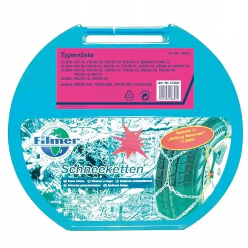 Nowy Łańcuchy śniegowe Filmer 60 KN 18624 2 sztuki szybkie mocowanie stal