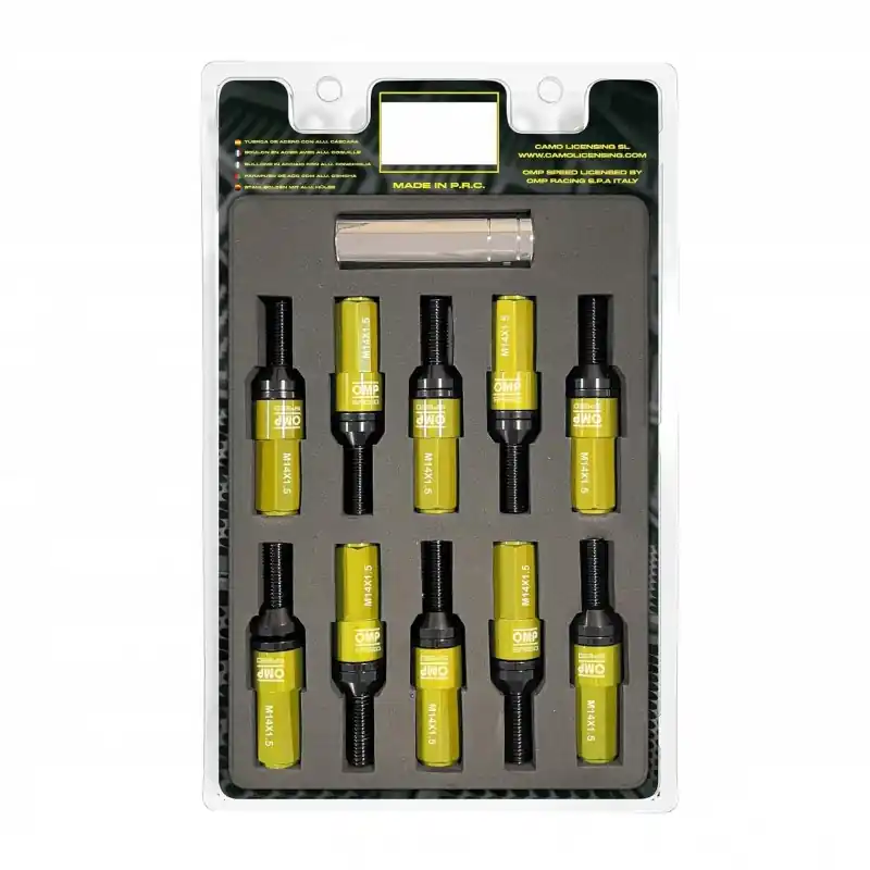 Zestaw 20 czarnych śrub do kół OMP SPEED M14X1.5 długość gwintu 28mm Sprawdź teraz