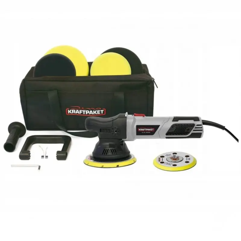 Ograniczona ilość Polerka Dino KRAFTPAKET 640300 XXL talerzem podporowym 125 mm/150 mm 900W