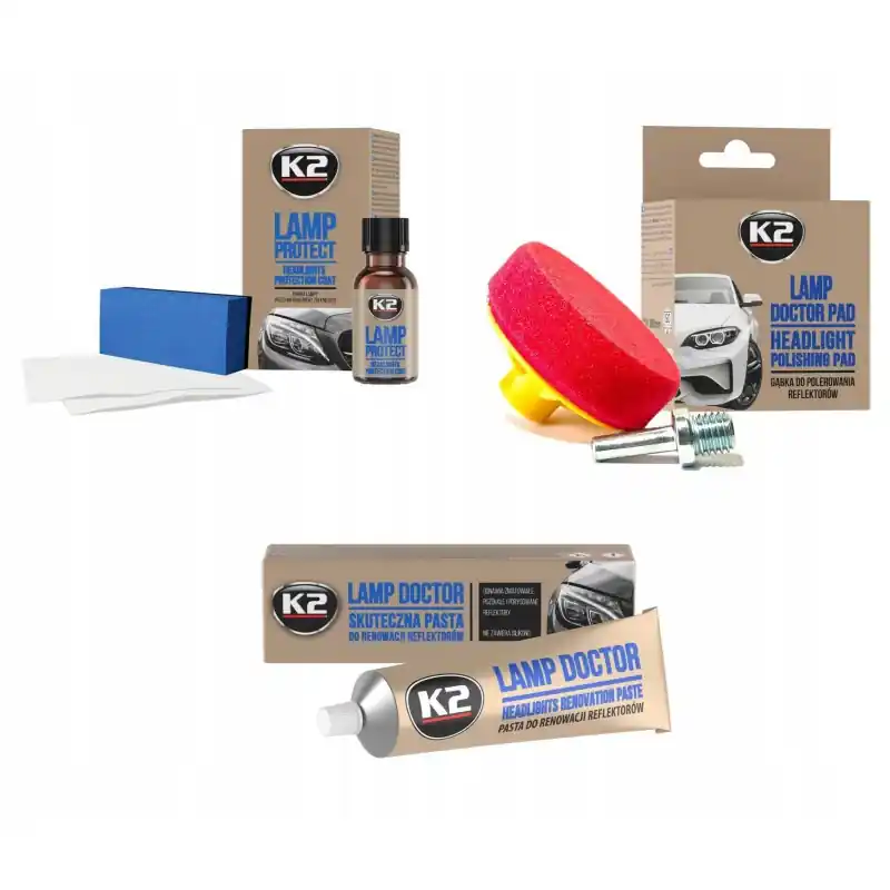K2 ZESTAW DO POLEROWANIA REFLEKTORÓW LAMP Hit cenowy
