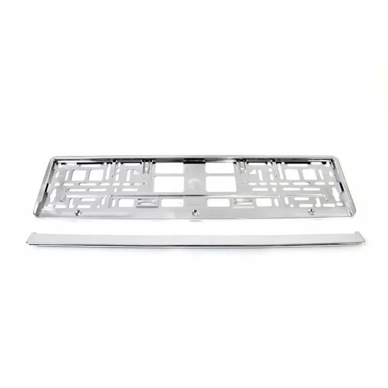 Łatwy zwrot RAMKA POD TABLICE SREBRNA POŁYSK METALIZOWANA