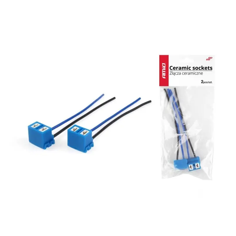 Nowy GNIAZDO WTYCZKA KOSTKA CERAMICZNA KOSTKI H7 2 SZT