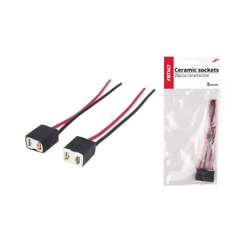 GNIAZDO WTYCZKA KOSTKA CERAMICZNA KOSTKI H7 2 SZT Ekspresowa dostawa