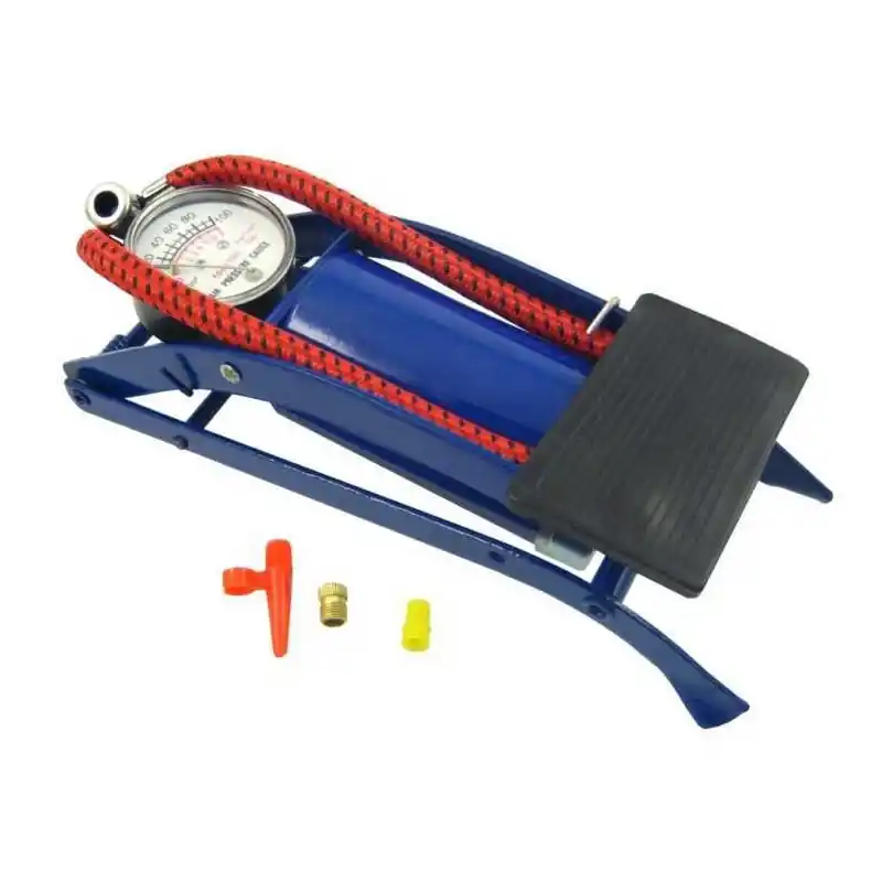 Pompka nożna samochodowa z manometrem Premium