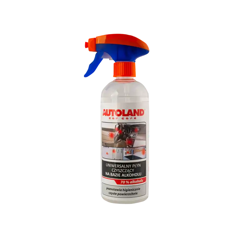 Autoland Uniwersalny płyn czyszczący na bazie alkoholu 70% 500ML Szybka dostawa