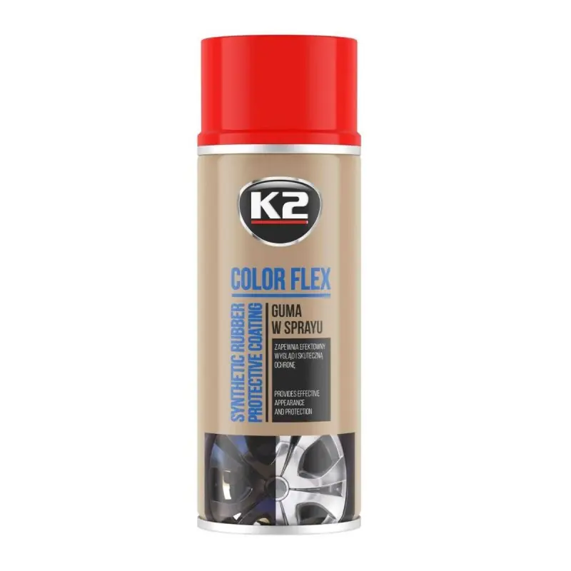 Nowy K2 color flex guma w sprayu CZERWONY 400 ml