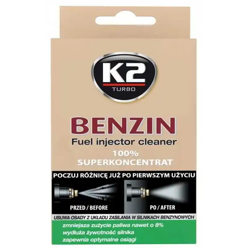 K2 BENZIN do czyszczenia wtrysków benzyna 50ml Łatwy zwrot