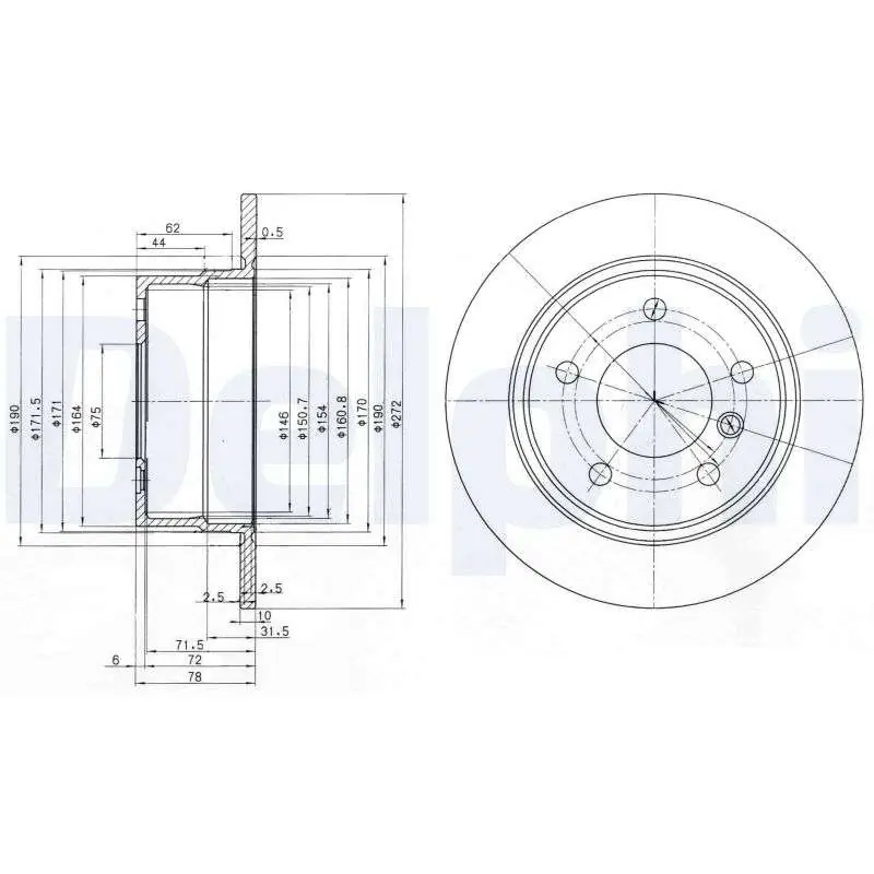 TARCZA HAM. TYLNA 316I/318I/323I/318D COMPACT FI 272*10 Wybór klientów