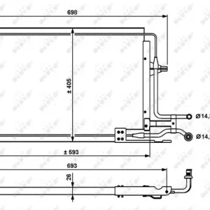 Taniej CHŁODNICA KLIMATYZACJI FORD MONDEO 93-