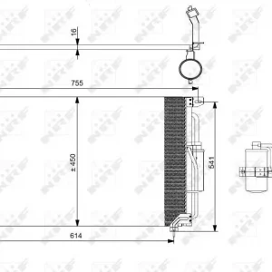 CHŁODNICA KLIMATYZACJI (Z OSUSZACZEM) OPEL VAUXHALL OMEGA 94 Cena promocyjna