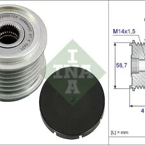 SPRZĘGIEŁKO ALTERNATORA JAGUAR X Zamów teraz
