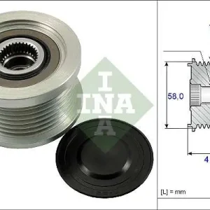 KOŁO PASOWE ALTERNATORA TOYOTA 2,3/3,0 D-4D Nowość