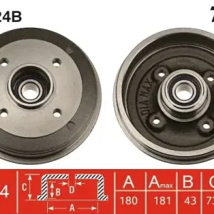 BĘBEN HAM. Z ŁOŻYSKIEM CITROEN,DALLAS,PEUGEOT VISA,FUN,205 B Ograniczona ilość