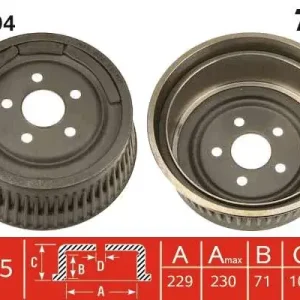 Do wyczerpania zapasów BĘBEN HAM. CHRYSLER,DODGE VOYAGER I (ES),CARAVAN,CARAVAN II