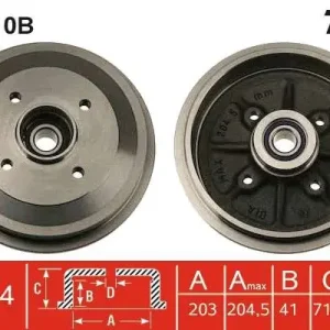 BĘBEN HAM. Z ŁOŻYSKIEM CITROEN,PEUGEOT C2 (JM_),C2 ENTERPRIS Tylko do końca tygodnia