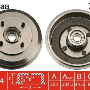 Darmowy zwrot BĘBEN HAM. Z ŁOŻYSKIEM FORD FOCUS (DAW, DBW),FOCUS ESTATE (D