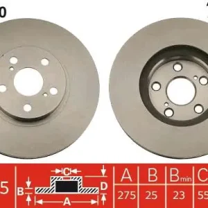 Wyprzedaż TARCZA HAM. TOYOTA P. CELICA 1,8 16V 99-05