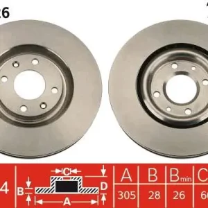 TARCZA HAM. PEUGEOT P. 406 2,2 HDI/3,0 V6 COUPE 97-04 Wyprzedaż