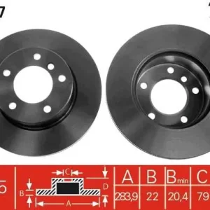 TARCZA HAM. PRZEDNIA BMW 1 (E81, E87) 09/2004=> Najlepsza cena