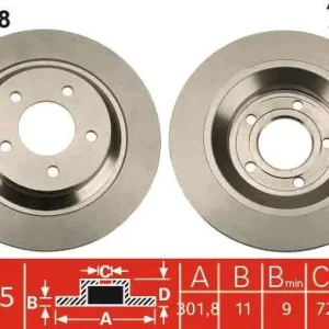 Dostępne od ręki TARCZA HAM. MAZDA T. 5 1,6-2,0 05-