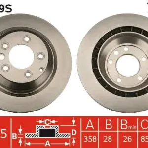 TARCZA HAM. VW T. TOUAREG /Q7 358X28 Tylko dziś
