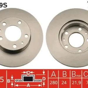 TARCZA HAM. PRZEDNIA /WENT./ ZASTĄPIONE PRZEZ: DF2721 TRW Dodaj do koszyka