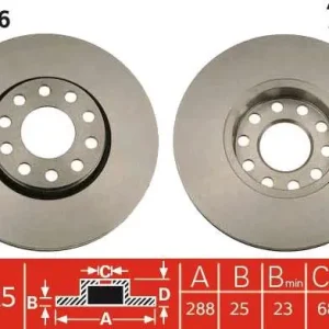 Wyprzedaż TARCZA HAM. PRZEDNIA 288X25 ZAMIANA NA DF2652!!!!