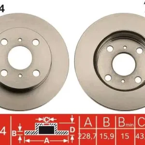 TARCZA HAM. TOYOTA STARLET (_P8_) Szybka wysyłka